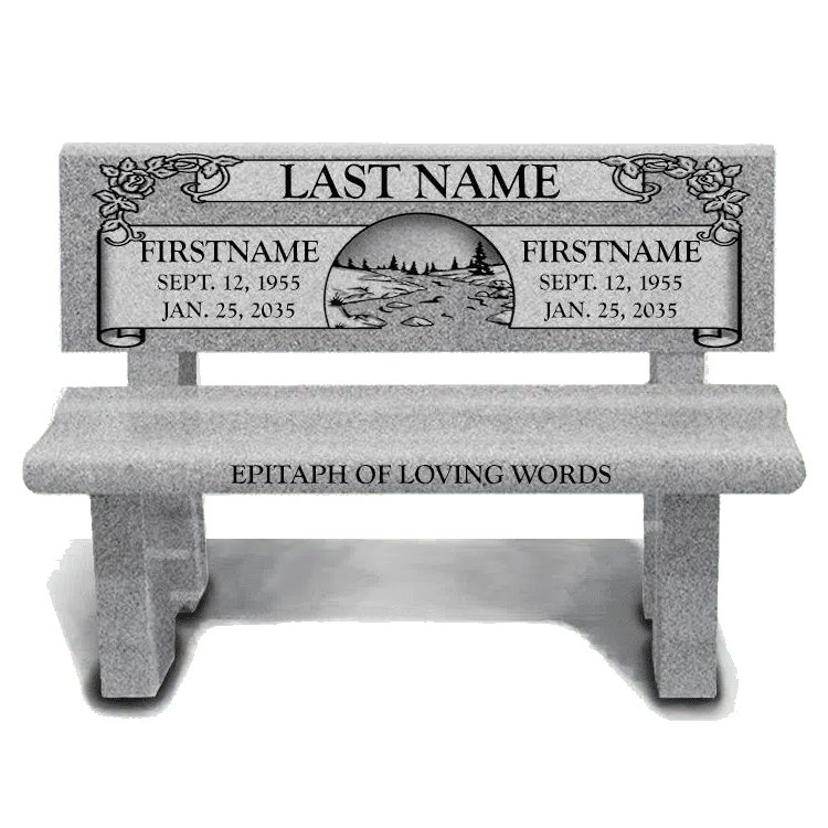 Memorial Bench MMB-04 - MATTOS Monuments