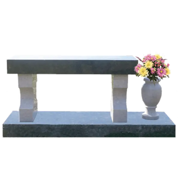 photo of marble granite Memorial Benches created by Mattos Monuments in San Francisco Bay area Hayward, California