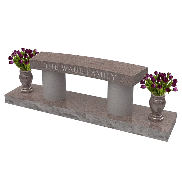 a photo of marble granite Memorial Benches created by Mattos Monuments in San Francisco Bay area Hayward, California