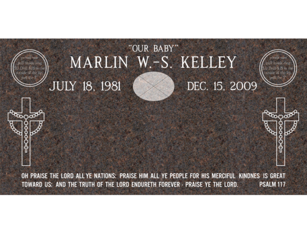 MMFC-01 Companion Flat Granite Marble Burial Markers multi-person double gravesites from Mattos Monuments