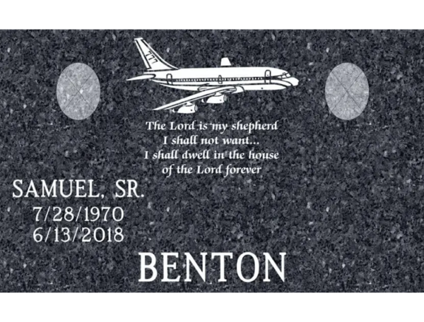 Graphic of Flat Companion Gravestone Marker design