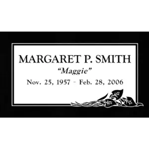 MMFS-18 Single Flat Granite Marble Burial Markers Indvidual gravesites from Mattos Monuments