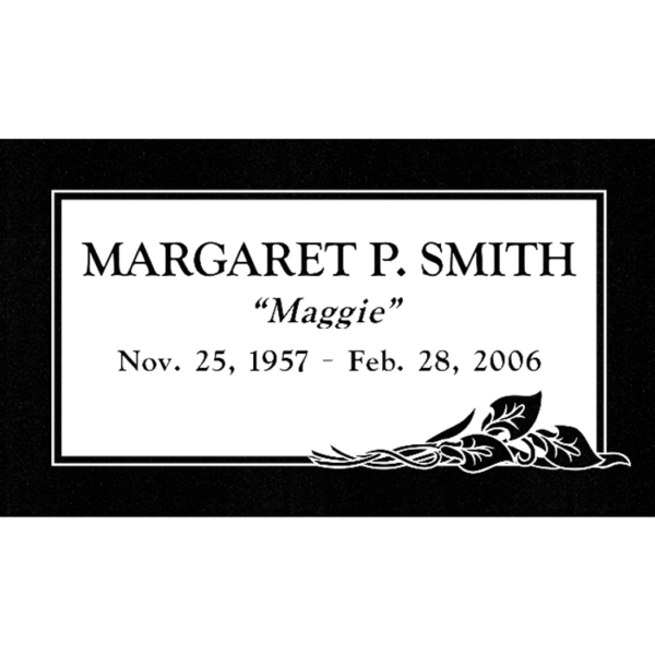 MMFS-18 Single Flat Granite Marble Burial Markers Indvidual gravesites from Mattos Monuments