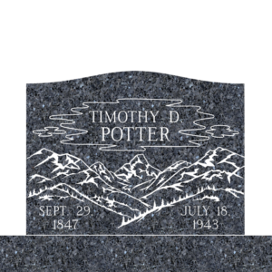 MMSS-01 graphic of a slant single gravestone marker from Mattos Memorials in Hayward California