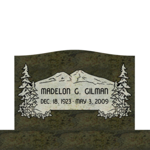 MMSS-02 graphic of a slant single gravestone marker from Mattos Memorials in Hayward California