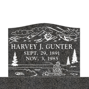 MMSS-04 graphic of a slant single gravestone marker from Mattos Memorials in Hayward California