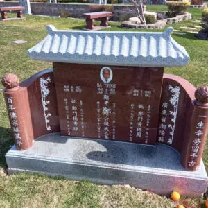 pagoda memorial for cemeteries and gravesites.