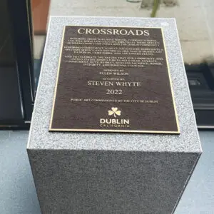 photo of Crossroads Memorial bronze monument in Dublin California