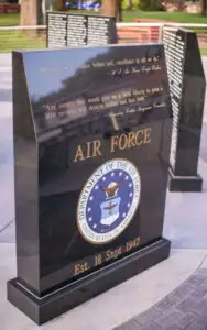 Air Force Memorial Monument at the Castro Valley Veterans Memorial in California