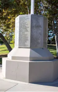 Decoto, California World War II Monument Engraving