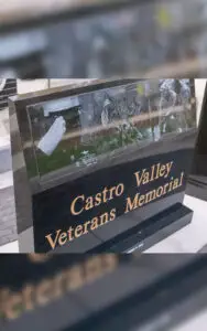 Memorial Monument at the Castro Valley Veterans Memorial in California