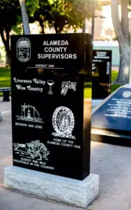 Alameda County California District 1 Supervisors Memorial Upright Monument