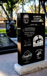Alameda County California District 4 Supervisors Memorial Upright Monument