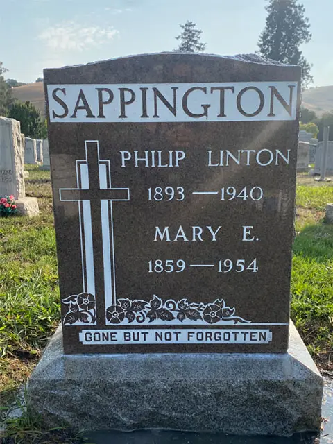 Before and After photos of Cleaning and Restoration for headstones, monuments, and statues in the Bay Area