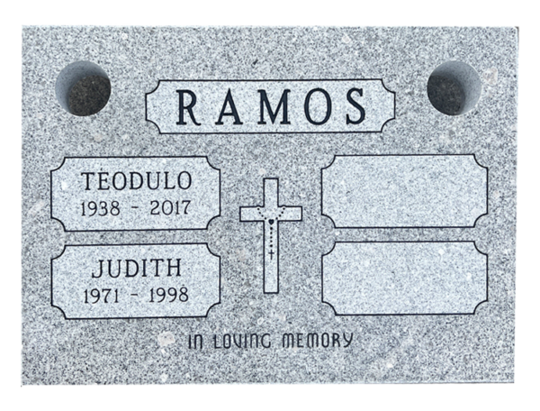 MMFC-149 Companion Flat Granite Marble Burial Markers multi-person double gravesites from Mattos Monuments