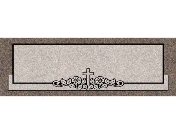 MMFC-43 Companion Flat Granite Marble Burial Markers multi-person double gravesites from Mattos Monuments