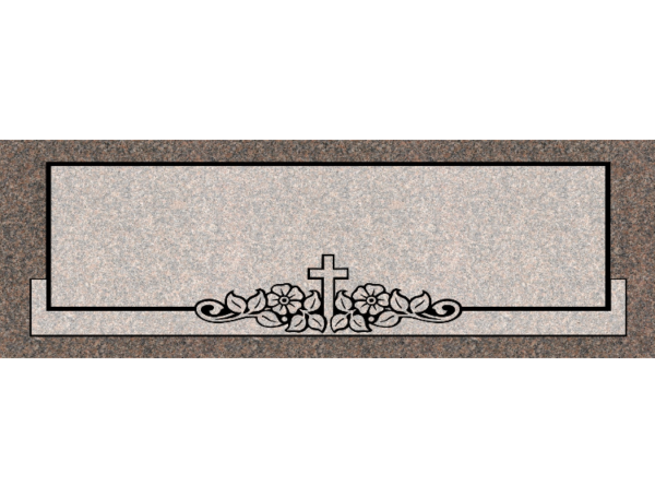 MMFC-43 Companion Flat Granite Marble Burial Markers multi-person double gravesites from Mattos Monuments