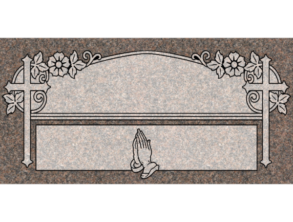 MMFC-60 Companion Flat Granite Marble Burial Markers multi-person double gravesites from Mattos Monuments