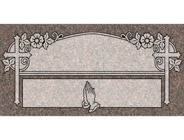 MMFC-60 Companion Flat Granite Marble Burial Markers multi-person double gravesites from Mattos Monuments