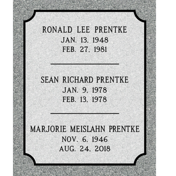 MMFL-91 Flat Ledger Burial Markers from Mattos Monuments in Hayward, California.