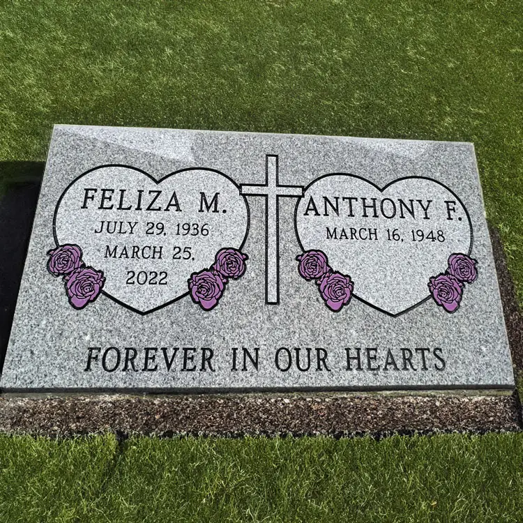 MMPC-04 Pillow Grave Marker for 2 people.