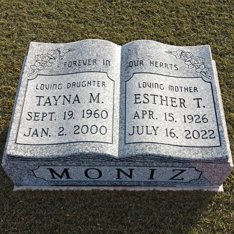 MMPC-09 Pillow Memorials, Grave Markers, Headstones for 2 people.