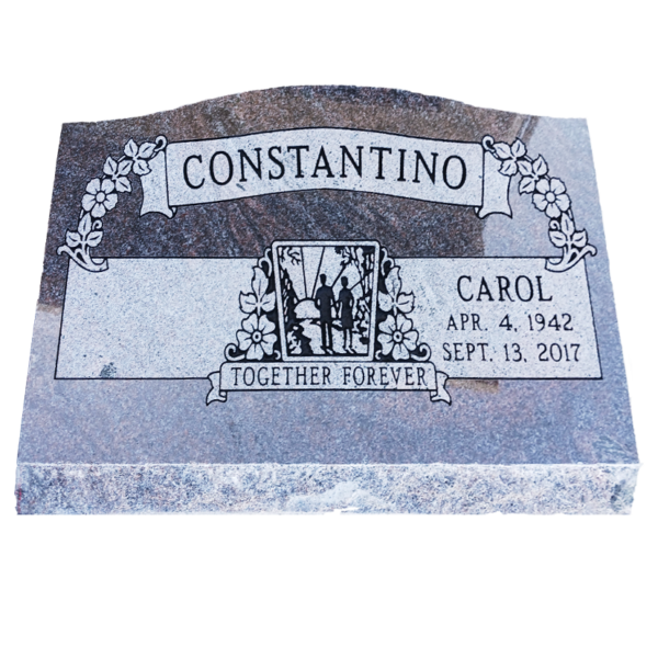 MMSC-06 Slant Companion Double Gravestone Headstone Marker in northern California Bay Area Hayward