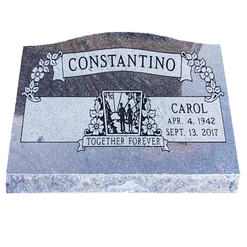 MMSC-06 Slant Companion Double Gravestone Headstone Marker in northern California Bay Area Hayward