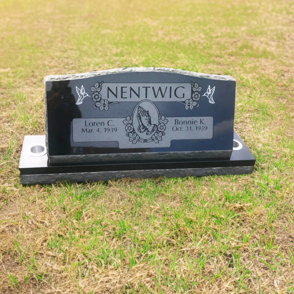 MMSC-07 Slant Companion Double Gravestone Headstone Marker in northern California Bay Area Hayward