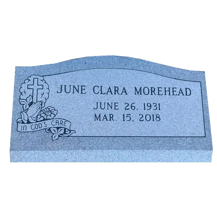 MMSS-15 Slant Single Gravestone Headstone Marker for an individual person in northern California Bay Area Hayward