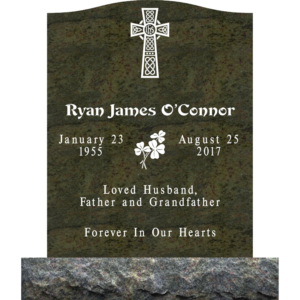 MMUS-01 upright single gravestone marker design from Mattos Memorials in Hayward California