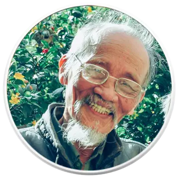 photo of older asian man as an example of a circle cameo