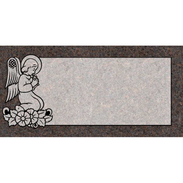 MMFS-101 Single Flat Granite Marble Burial Markers Indvidual gravesites from Mattos Monuments