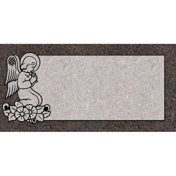 MMFS-101 Single Flat Granite Marble Burial Markers Indvidual gravesites from Mattos Monuments