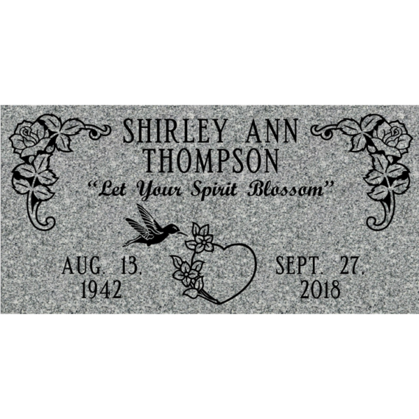 MMFS-105 Single Flat Granite Marble Burial Markers Indvidual gravesites from Mattos Monuments