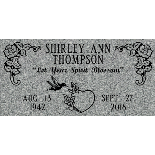 MMFS-105 Single Flat Granite Marble Burial Markers Indvidual gravesites from Mattos Monuments