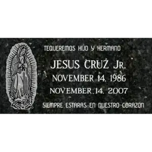 MMFS-116 Single Flat Granite Marble Burial Markers Indvidual gravesites from Mattos Monuments