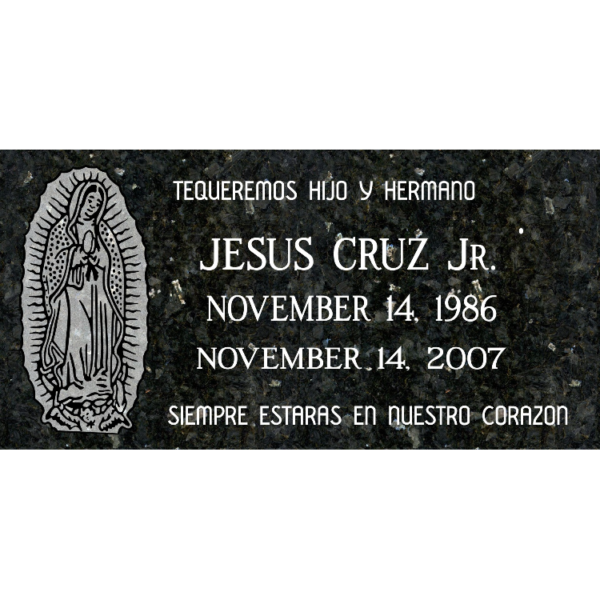 MMFS-116 Single Flat Granite Marble Burial Markers Indvidual gravesites from Mattos Monuments