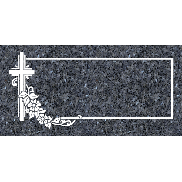 MMFS-120 Single Flat Granite Marble Burial Markers Indvidual gravesites from Mattos Monuments