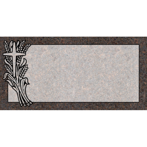 MMFS-121 Single Flat Granite Marble Burial Markers Indvidual gravesites from Mattos Monuments