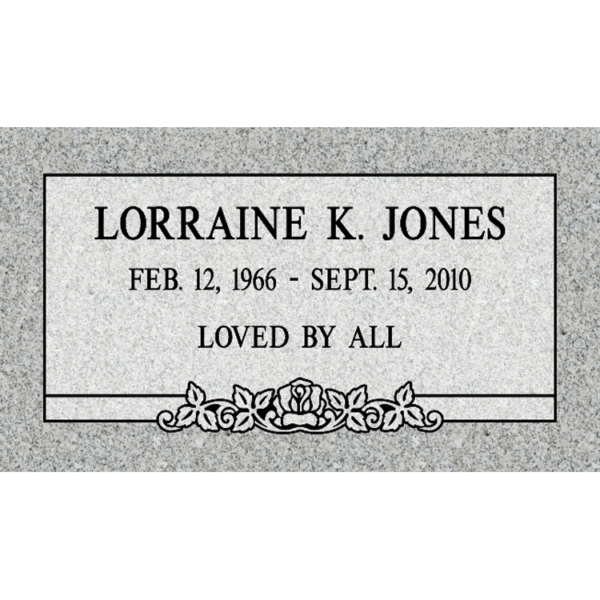MMFS-24 Single Flat Granite Marble Burial Markers Indvidual gravesites from Mattos Monuments