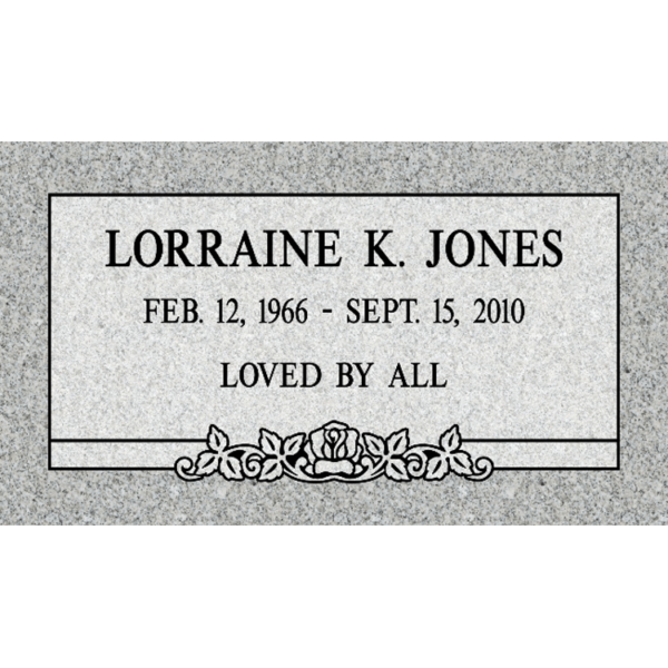 MMFS-24 Single Flat Granite Marble Burial Markers Indvidual gravesites from Mattos Monuments