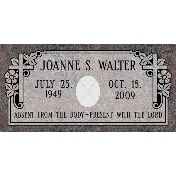 MMFS-27 Single Flat Granite Marble Burial Markers Indvidual gravesites from Mattos Monuments