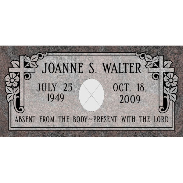 MMFS-27 Single Flat Granite Marble Burial Markers Indvidual gravesites from Mattos Monuments