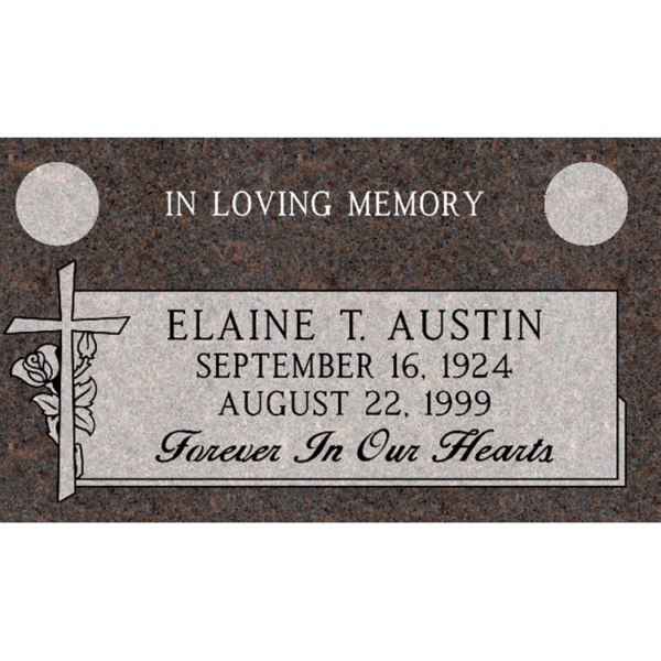 MMFS-37 Single Flat Granite Marble Burial Markers Indvidual gravesites from Mattos Monuments