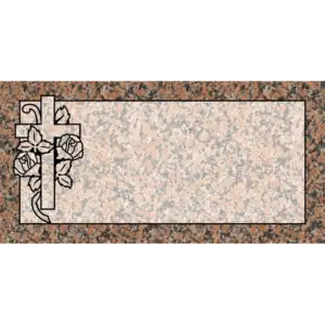 MMFS-41 Single Flat Granite Marble Burial Markers Indvidual gravesites from Mattos Monuments
