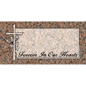 MMFS-42 Single Flat Granite Marble Burial Markers Indvidual gravesites from Mattos Monuments