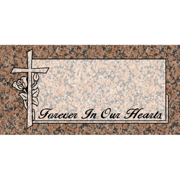 MMFS-42 Single Flat Granite Marble Burial Markers Indvidual gravesites from Mattos Monuments