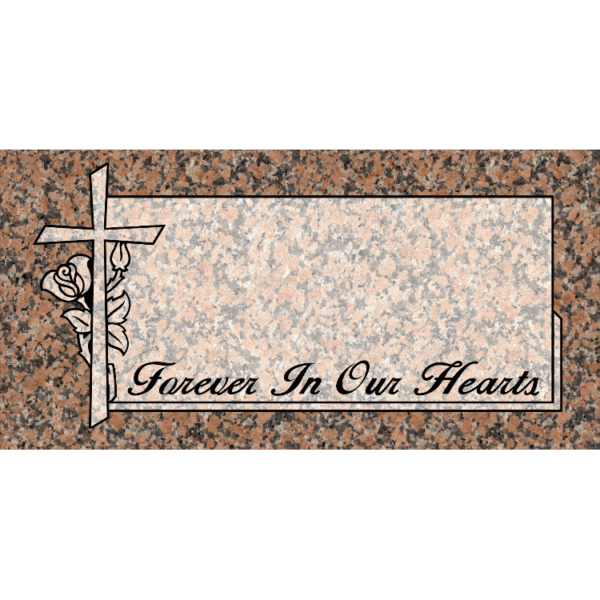 MMFS-42 Single Flat Granite Marble Burial Markers Indvidual gravesites from Mattos Monuments