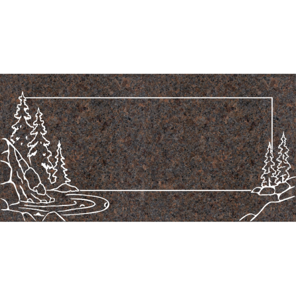 MMFS-54 Single Flat Granite Marble Burial Markers Indvidual gravesites from Mattos Monuments